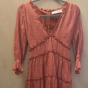 Rust red fall boutique dress